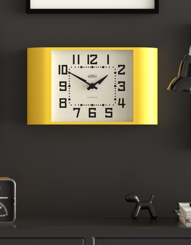 Newgate - Newgate Metro Wall Clock-Yellow