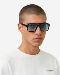 Hawkers Co - HAWKERS - CROUPIER Black Bluet Aviator Sunglasses for Men and Women UV400