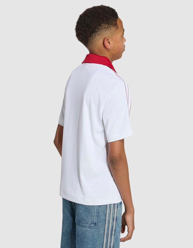 adidas Originals - Loose Pinstripe Polo Tee - Kids-Teens