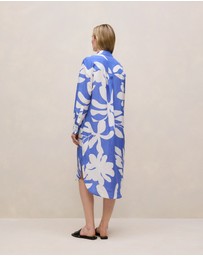 Trenery - Marea Relaxed Shirt Dress in Vivid Blue