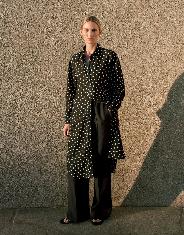 Trenery - Spot Relaxed Shirt Dress in Black