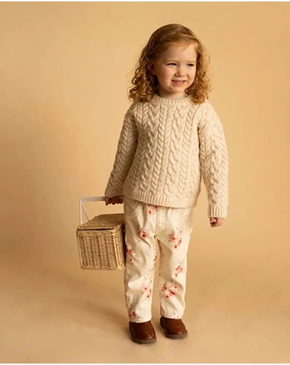 Bebe by Minihaha - Emmy Petal Pull On Jeans - Babies