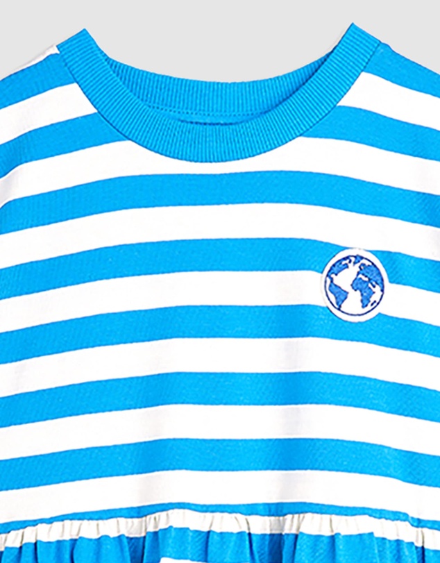 Mini Rodini - Earth Stripe SS Dress - Babies-Kids