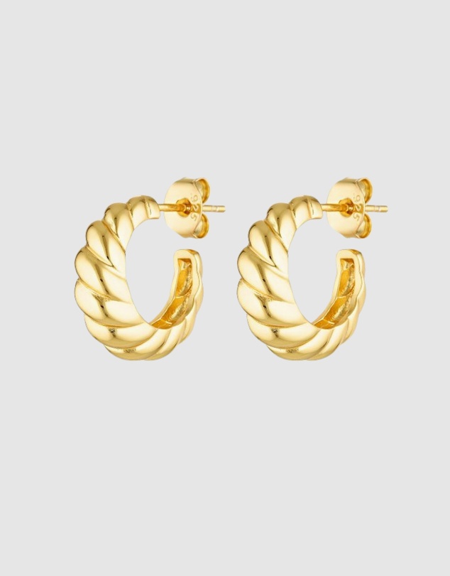 HOUSE OF SLANI - Twisted Chunky Gold Hoops