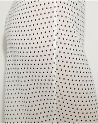 Dazie - Cascade Semi Sheer Polka Midi Skirt