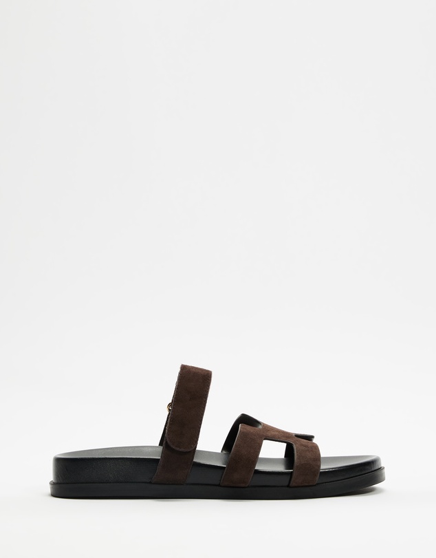 Atmos&Here - Sienna Suede Chunky Leather Sandals