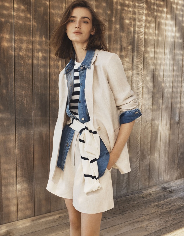 Country Road - Organically Grown Relaxed Fit Linen Blazer