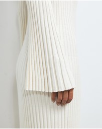 AERE - Indi Accordian Pleated Organic Knit Dress