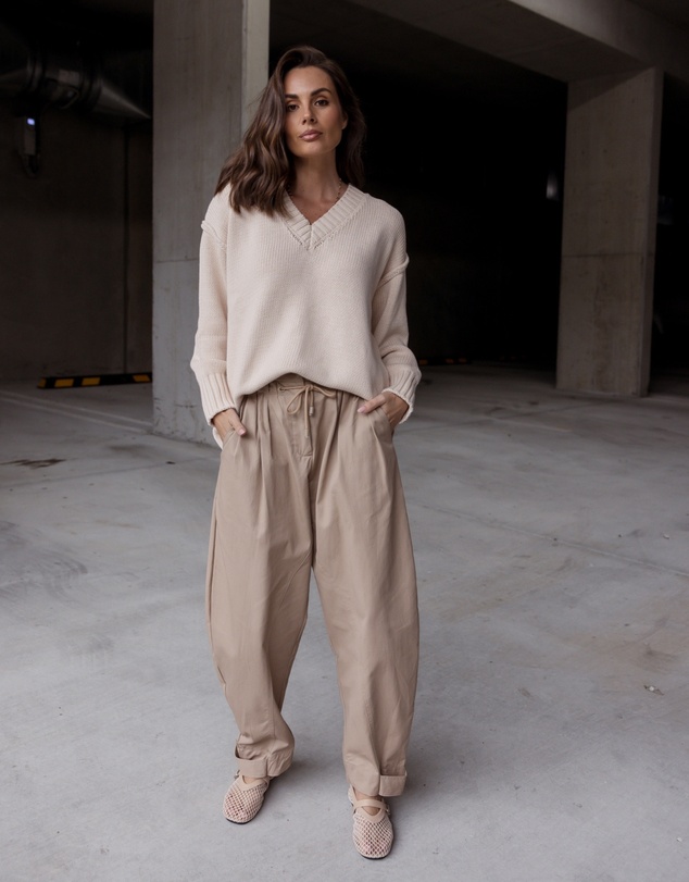 ALEXANDRA - Solace Knit Jumper Beige