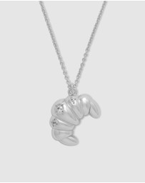 Wanderlust + Co - Croissant Silver Necklace
