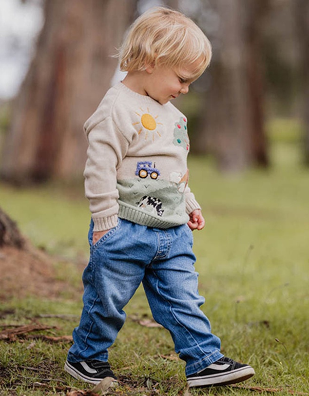 Bebe by Minihaha - Hunter Farm Organic Knitted Jumper - Babies