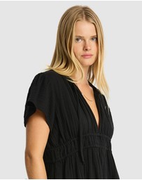 Sea Level Australia - Sunset Short Daydress Black
