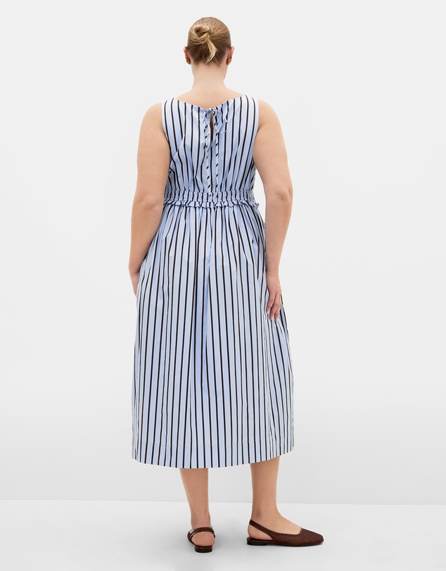 City Chic - Anna Choc Stripe Cotton Dress