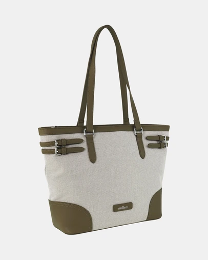 Milleni - Milleni Vegan Leather 2-tone Shoulder Bag