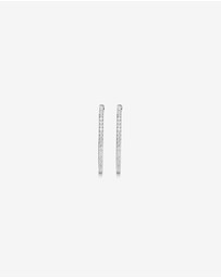 Michael Hill - Hoop Earrings with Cubic Zirconia in Sterling Silver
