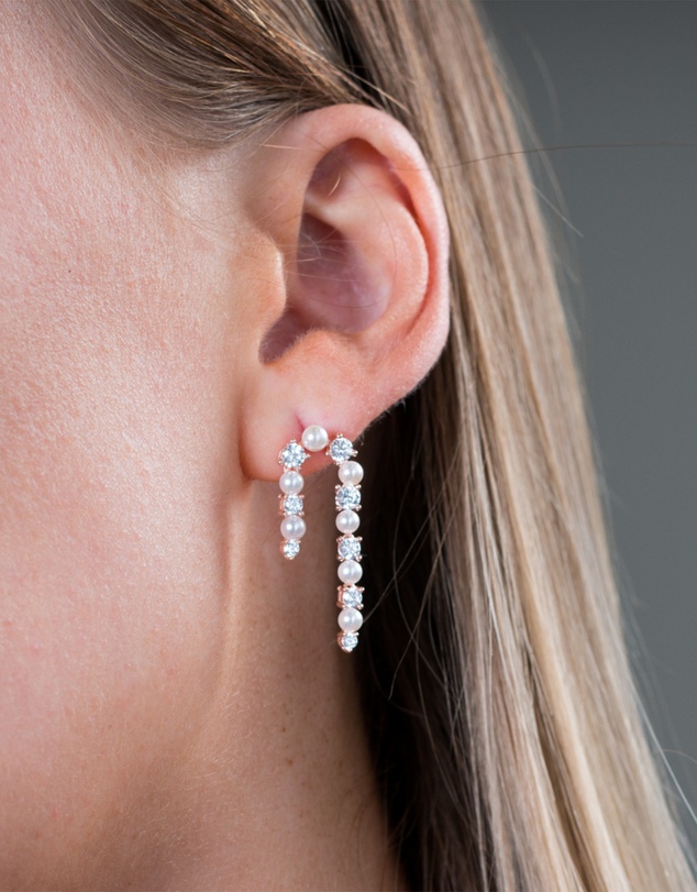 Georgini - Candy Cane Pearl Earrings
