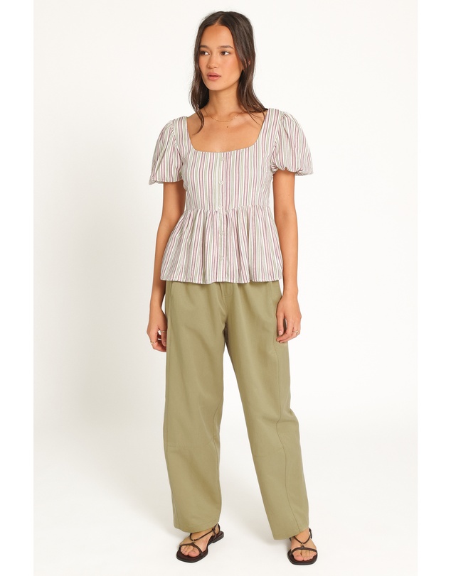 Petal & Pup - Sasha Barrel Jean - Moss Green