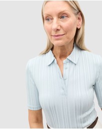 Seed Heritage - Rib Half Placket Polo Top