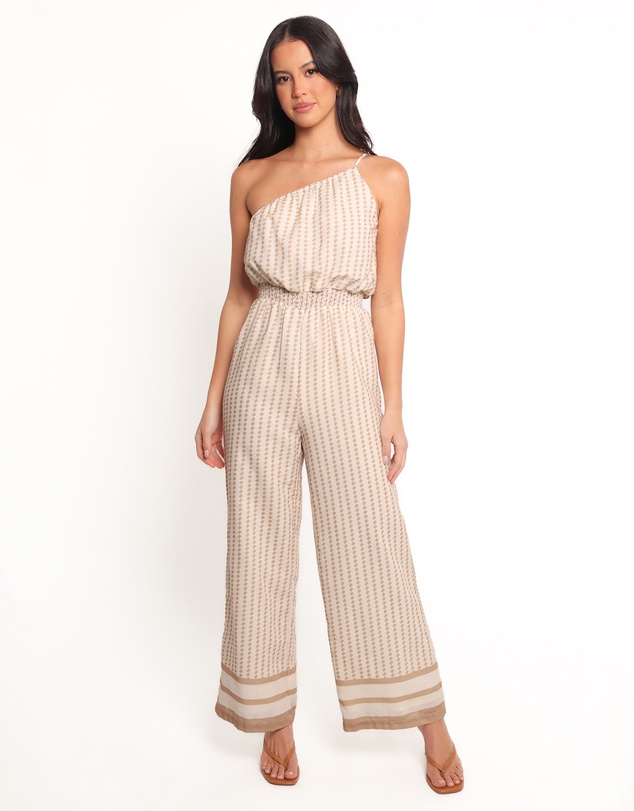 Petal & Pup - Xenia One Shoulder Jumpsuit - White