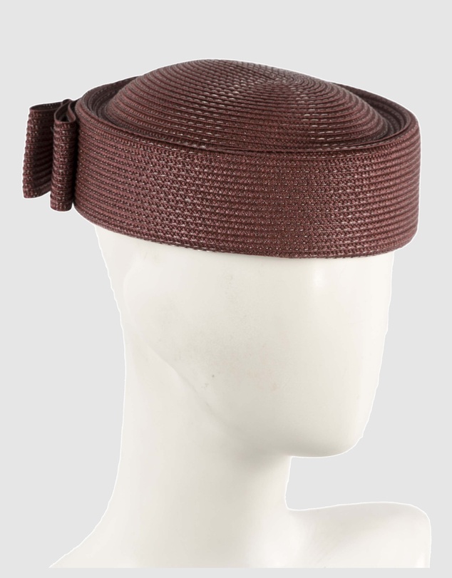 Max Alexander - Brown Braid Pillbox Hat