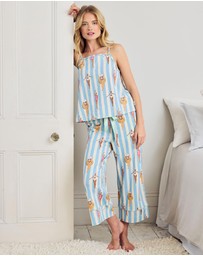 Chelsea Peers - Organic Cotton Swimmers Stripe Cami Pyjama Set