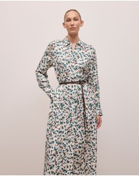 Trenery - Liora Floral Belted Dress in Forest
