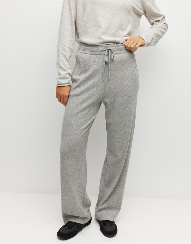 JH Lounge - JHL Wide Trackpant (Cotton Cashmere) Grey Marle