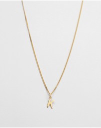 Kirstin Ash - K Outline Initial Necklace