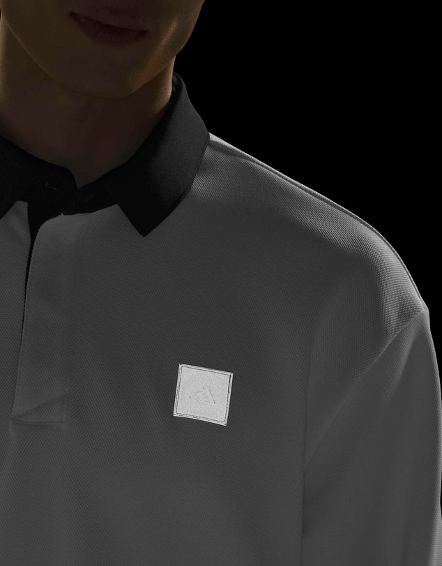 adidas Performance - Long Sleeve Knit Sweat Polo Shirt