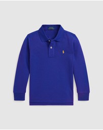 Polo Ralph Lauren - Cotton Mesh Long-Sleeve Polo Shirt - ICONIC EXCLUSIVE - Babies-Kids