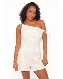 Petal & Pup - Tatum Off Shoulder Playsuit - Bone
