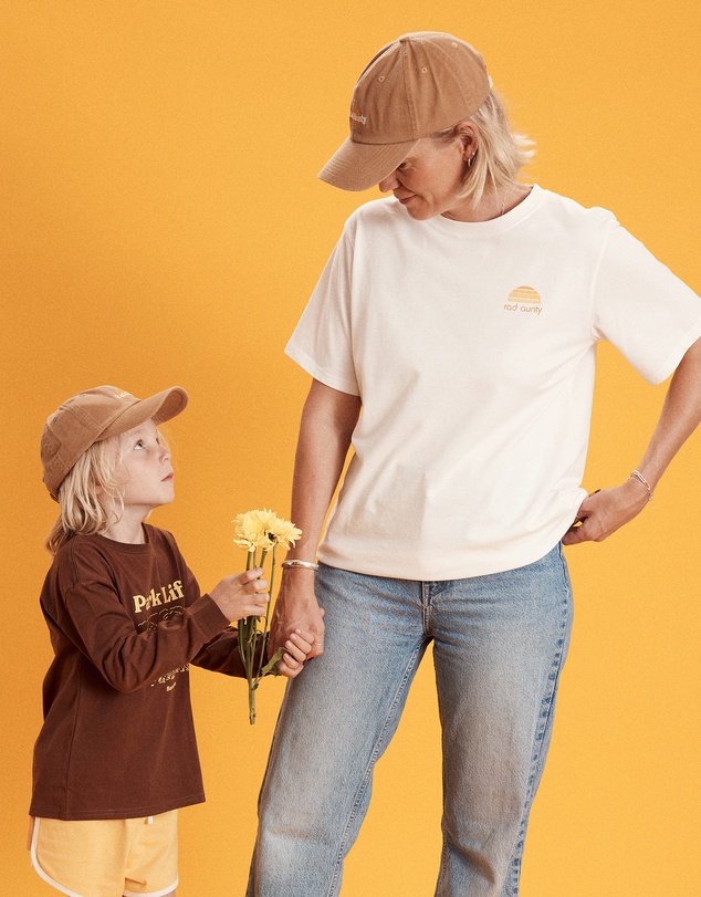 Banabae - Rad Aunty Organic Cotton Longline Tee - Natural