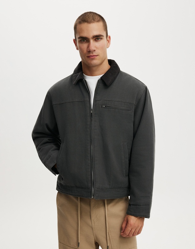 Cotton On - Cropped Canvas Harrington