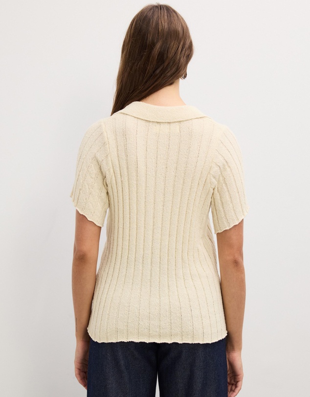 The Fated - Luica Slouchy Knit Polo Tee