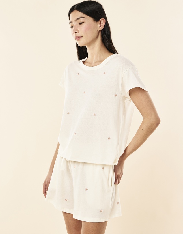 Papinelle - Jada Floral Cotton Knit Boxer PJ