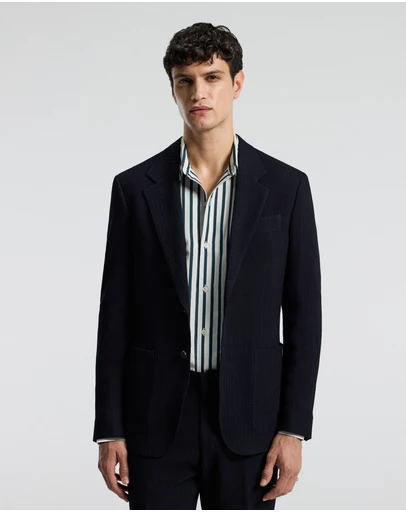 Calibre - Herringbone Jacquard Blazer Navy