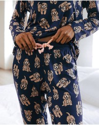 Chelsea Peers - Cockapoo Print Long Pyjama Set