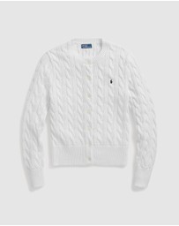 Polo Ralph Lauren - Cable-Knit Cotton Crewneck Cardigan