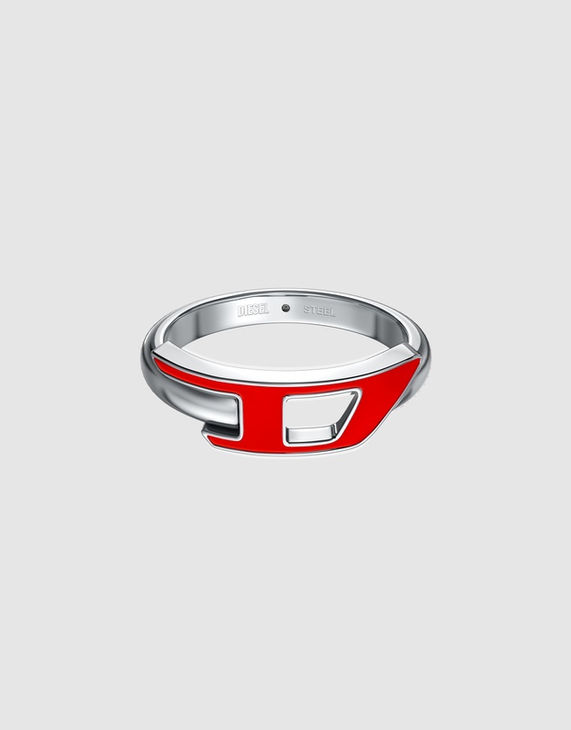 Diesel - D Logo Silver Ring
