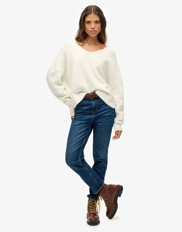 Superdry - Brushed Oversized V Neck Jumper