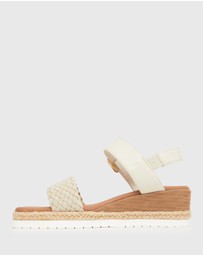 Zeroe - Wider Fit Kenzie Vegan Low Wedge Sandals