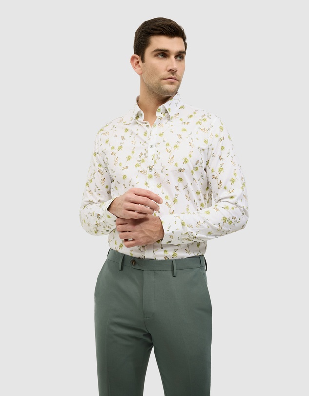 Politix - Botanical Floral Print Long Sleeve Shirt