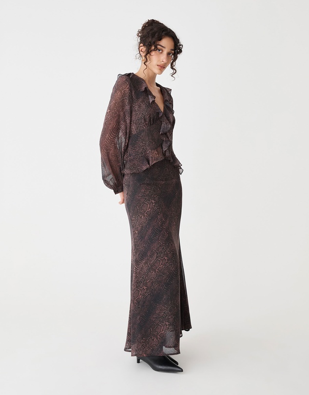 Forcast - Sonia Snake Maxi Skirt