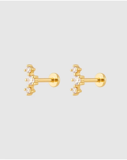 HOUSE OF SLANI - Gold Luma Flatback Helix Ear Piercing