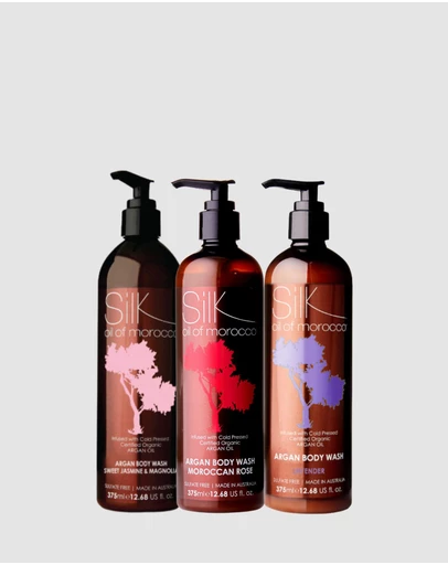 Silk Oil of Morocco - Botanical Body Wash Trio