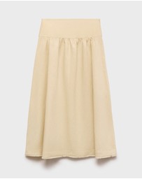M.N.G - Midi Skirt With Frayed Ends
