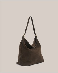 VESTIRSI - Savannah Brown Suede Hobo Bag