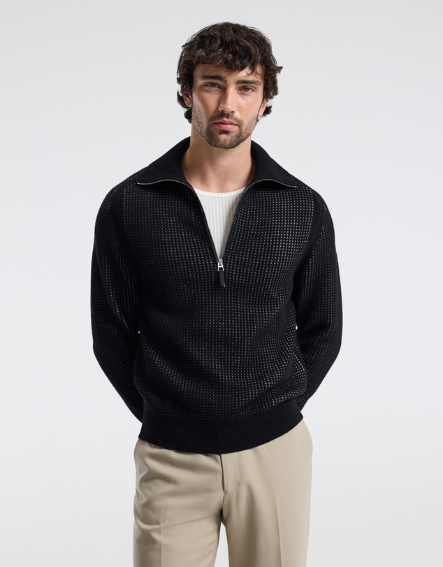 Calibre - Quarter Zip Merino Wool Sweater Black