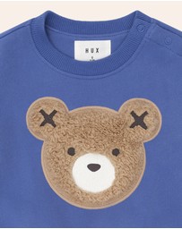 Huxbaby - Furry Huxbear Cobalt Sweatshirt - Babies-Kids