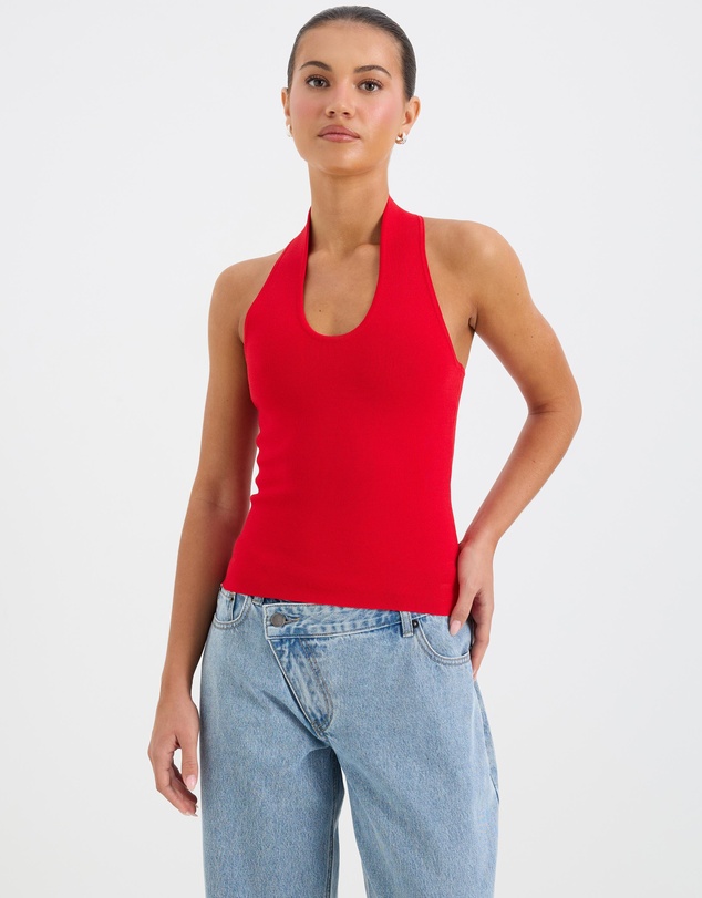 Calli - Jamie Sculpt Knit Halter Top